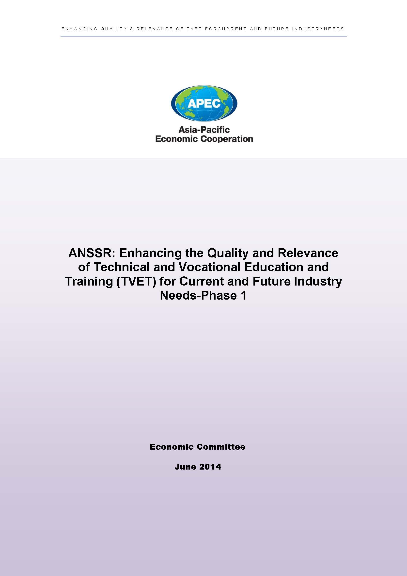 Anssr Enhancing The Quality And Relevance Of Technical And Vocational Education And Training Tvet For Current And Future Indu