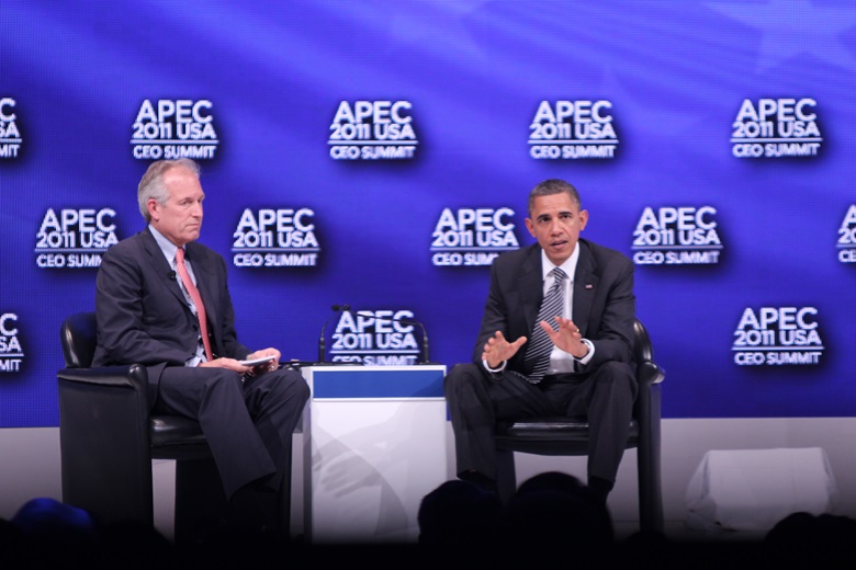 President Barack H. Obama, the United States, with James McNerney, Jr., Chairman, President & CEO, The Boeing Company