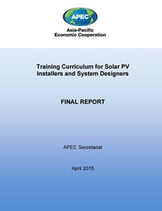 1704-APEC solar rooftop-final report-training curriculum-material for publication-April 2015rev after comments_Cover