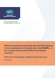 Cover_223_PPWE_Effects of policies promoting the work-life balance in the development of women who lead MSMEs (Final Study Report)